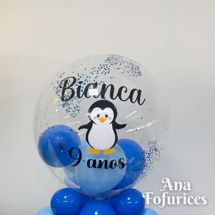 Balões personalizados: pinguim
