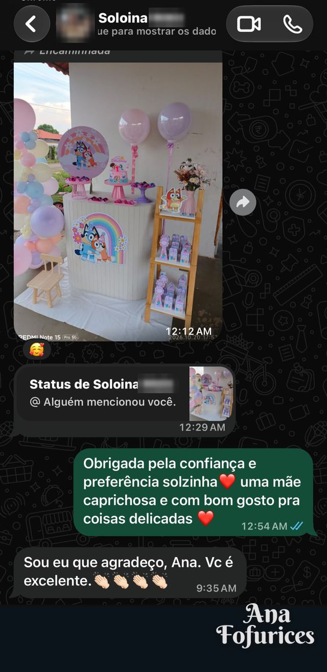Print da conversa com Soloina no WhatsApp